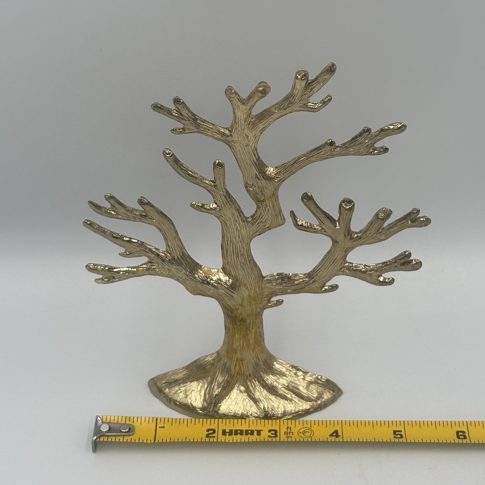 Vintage 1970's Cast Metal Gold Finish Jewelry Charms Accessory Tree BY SEARS - Picture 5 of 9